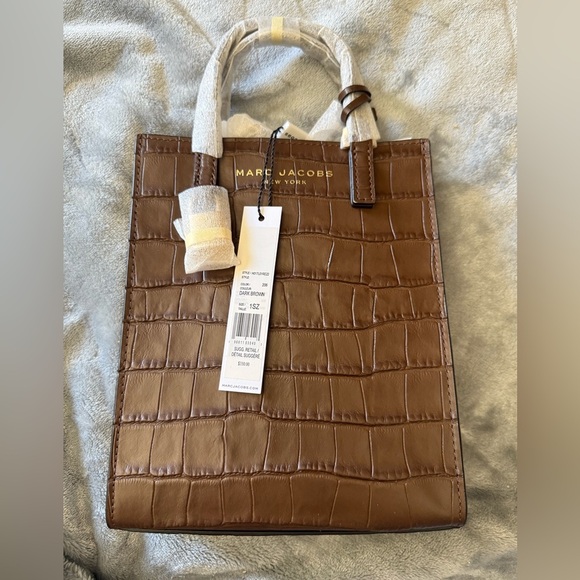 Marc Jacobs Handbags - Marc Jacobs Dark Brown Croc-Embossed Bag